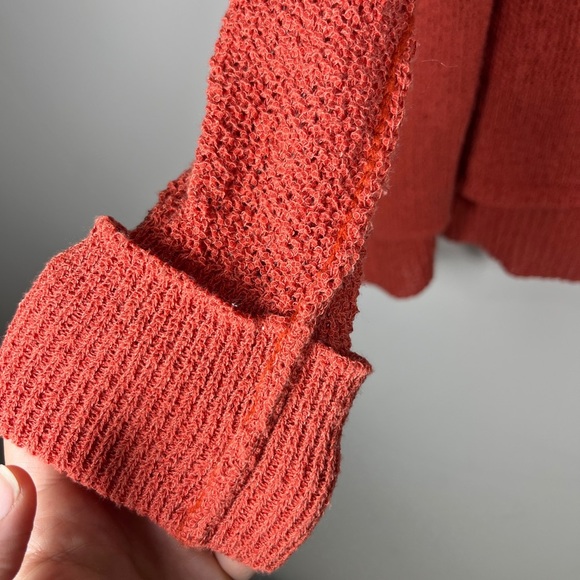 The Normal Brand Roadtrip V-neck Open Knit Beachy Slouchy Sweater sz L - Picture 8 of 13